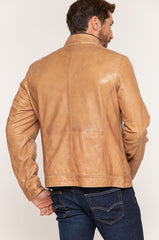 Stanley Lambskin Leather Moto Jacket