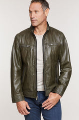 Stanley Lambskin Leather Moto Jacket