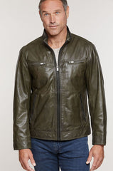 Stanley Lambskin Leather Moto Jacket