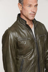 Stanley Lambskin Leather Moto Jacket