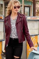 Harper Lambskin Leather Moto Jacket