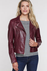 Harper Lambskin Leather Moto Jacket