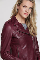 Harper Lambskin Leather Moto Jacket