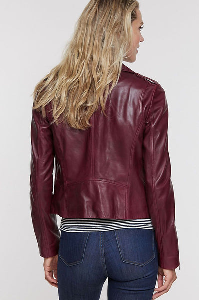 Harper Lambskin Leather Moto Jacket