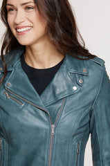 Harper Lambskin Leather Moto Jacket