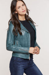 Harper Lambskin Leather Moto Jacket