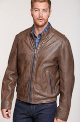 Gavin Lambskin Leather Bomber Jacket