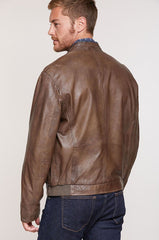 Gavin Lambskin Leather Bomber Jacket