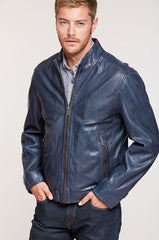 Gavin Lambskin Leather Bomber Jacket