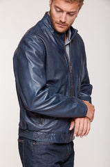 Gavin Lambskin Leather Bomber Jacket