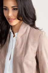 Jessie Reversible Italian Goatskin Suede Leather Jacket