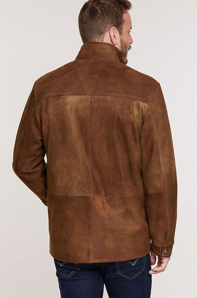 Simon Italian Lambskin Leather Car Coat