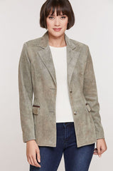 Francesca Distressed Italian Lambskin Leather Blazer