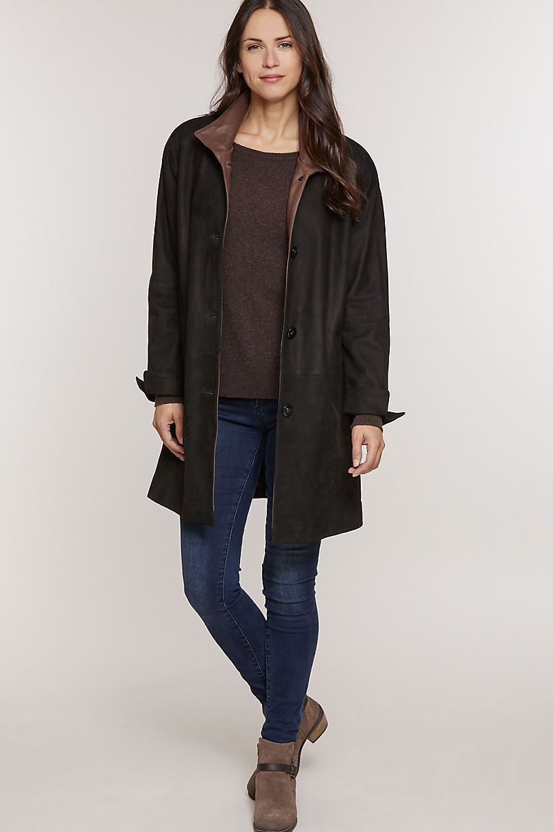 Charlotte Italian Lambskin Leather Coat