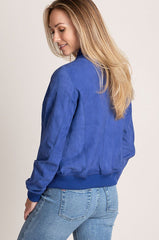 Reversible Lambskin Suede Leather Baseball Jacket