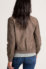 Reversible Lambskin Suede Leather Baseball Jacket
