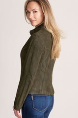 Natalie Reversible Lambskin Suede Leather Jacket