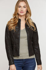 Heather Italian Lambskin Suede Jacket