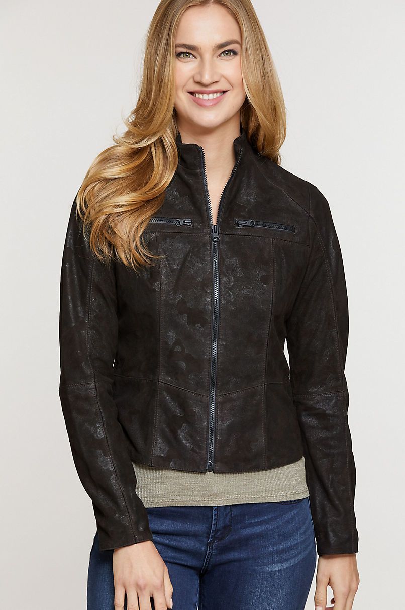 Heather Italian Lambskin Suede Jacket