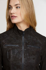 Heather Italian Lambskin Suede Jacket