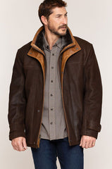 Jack Frost Leather Coat with Shearling Lining - BIG