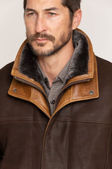 Jack Frost Leather Coat with Shearling Lining - BIG