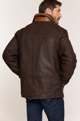 Jack Frost Leather Coat with Shearling Lining - BIG