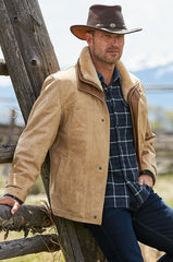 Jack Frost Italian Calfskin Leather Coat with Shearling Lining