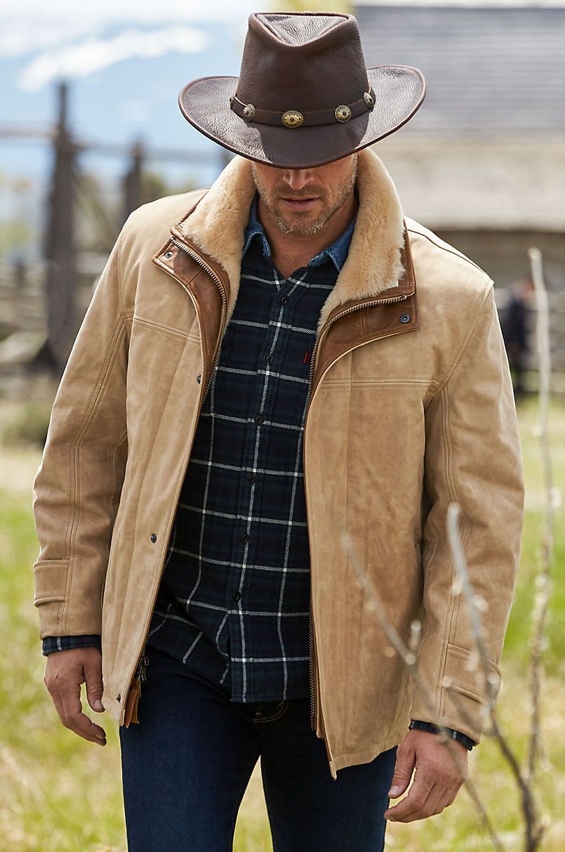 Jack Frost Italian Calfskin Leather Coat with Shearling Lining