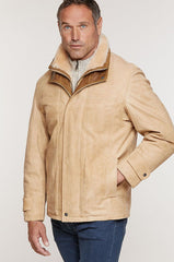 Jack Frost Italian Calfskin Leather Coat with Shearling Lining