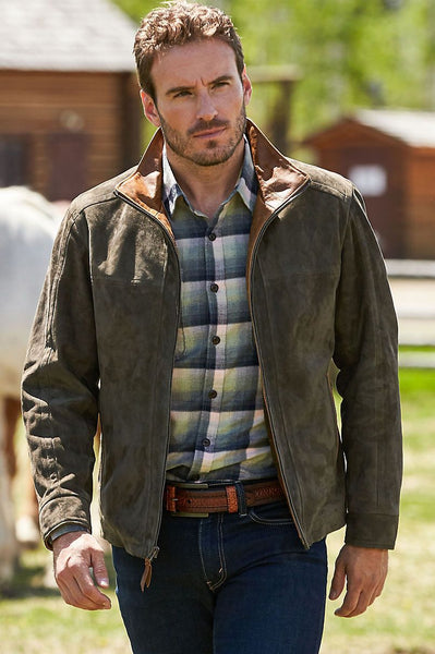 Barcelona Lambskin Suede Leather Jacket
