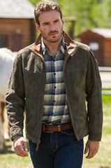 Barcelona Lambskin Suede Leather Jacket