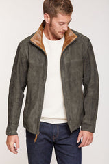 Barcelona Lambskin Suede Leather Jacket