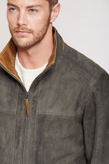 Barcelona Lambskin Suede Leather Jacket