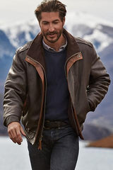 Avenger A-2 Lambskin Leather Bomber Jacket
