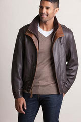 Avenger A-2 Lambskin Leather Bomber Jacket