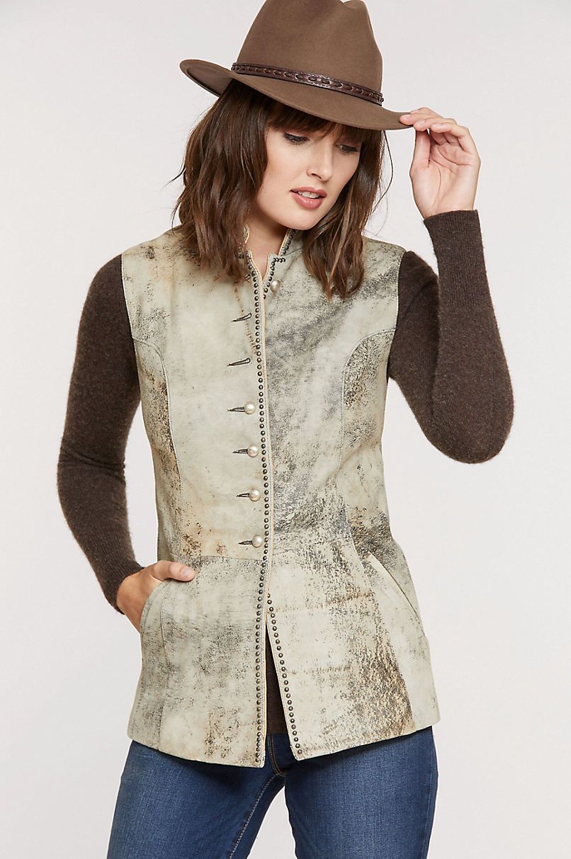 Cheyenne Lambskin Suede Leather Vest