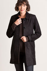 Simone Italian Nubuck Lambskin Leather Coat