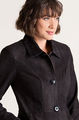 Simone Italian Nubuck Lambskin Leather Coat