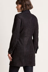 Simone Italian Nubuck Lambskin Leather Coat