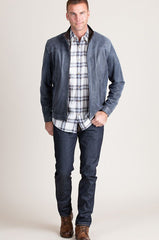 Thomas Distressed Lambskin Leather Jacket