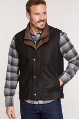 Falcon Buffed Lambskin Leather Vest