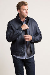 Landon Lambskin Leather Bomber Jacket