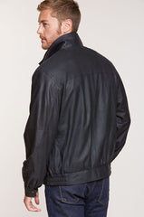Landon Lambskin Leather Bomber Jacket