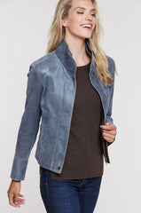 Rita Distressed Lambskin Leather Jacket