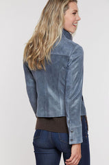 Rita Distressed Lambskin Leather Jacket