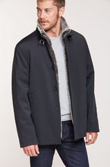 Microfiber Coat with Sheepskin Lining