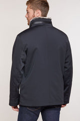Microfiber Coat with Sheepskin Lining