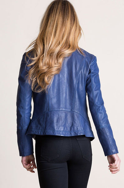 Azura Washed Lambskin Leather Jacket
