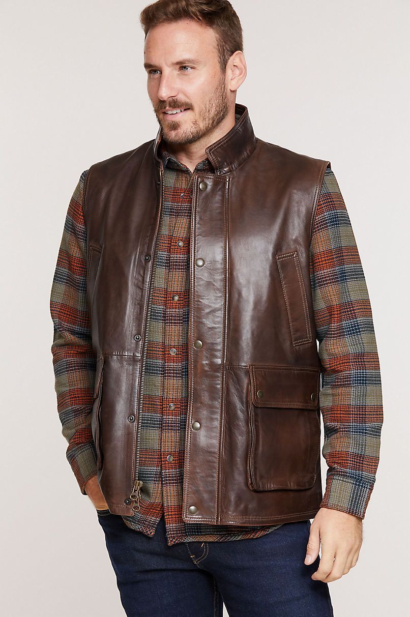 Haddington Lambskin Leather Vest